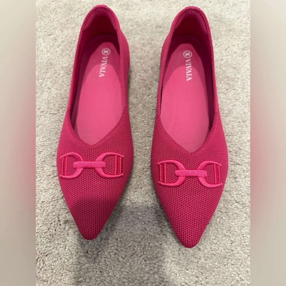 Vivaia Pointed-Toe Flats Ena 2.0 in Hot Pink 37.5/7
